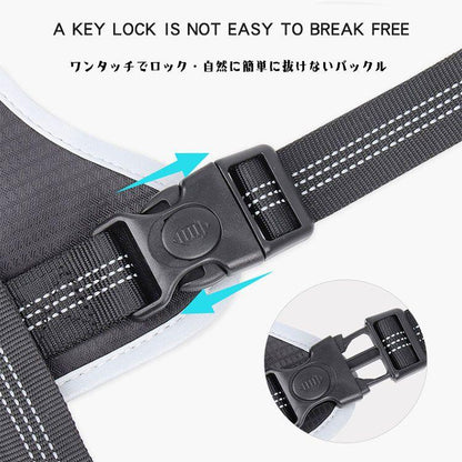 新商品プロモーション，数量限定 犬用 ハーネス 小型犬 中型犬 大型犬 ペット用ハーネス 内側メッシュ　通気性　爽やか　全４色 S M L XL 背中ハンドル 反射布 ペット用ハー犬用 ハーネス