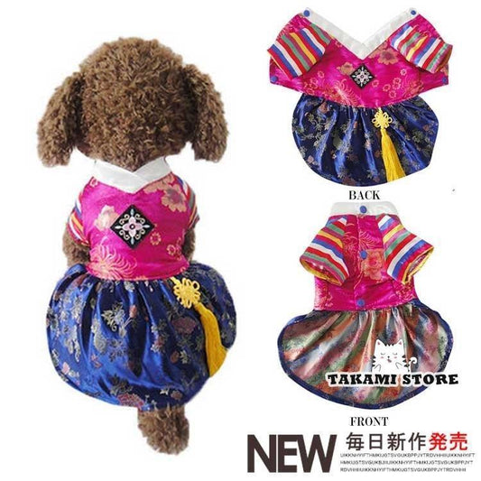 メガ割 韓国の伝統服 チマチョゴリ 可愛い 犬のチマチョゴリ 犬 服 ドレス ワンちゃん服 ワンちゃん 韓流 韓服 犬服 ドッグウェア ペットグッズ