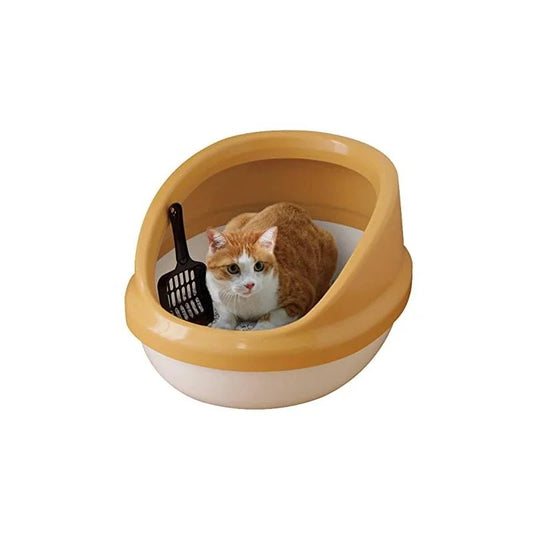 【即納】アイリスオーヤマ 猫トイレ 猫 トイレ ハーフカバー (スコップ付き) 三毛 P-NE-500-H
