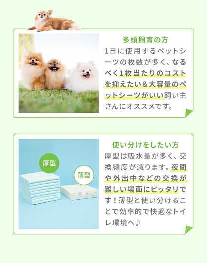 <a href="https://www.qoo10.jp/gmkt.inc/Search/brand.aspx?brandno=114450" target="_blank" class="title_brand" id="btn_brand" title="WEIMALL">WEIMALL</a>ペットシーツ 厚型プレミアム ワイド レギュラー 大容量 1200枚 800枚 600枚 200枚 まとめ買い 使い捨てペットシート 多頭飼い 犬 猫 業務用 ペット用品