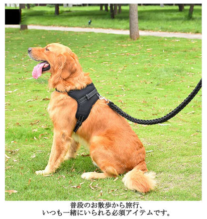 キャンペーンハーネス 犬 大型犬 柴犬 3点セット 抜けない 小型犬 調整可能 ハンドル付き 抜けにくい ハーネスリードセット 3点セット ステップハーネス 脱出防止 ウェアハーネス 犬用 ペットハー