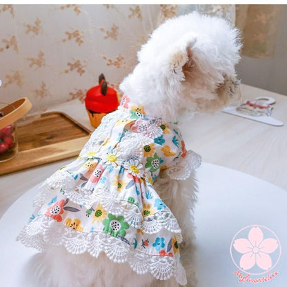 人気商品超目玉 ペット 服 安い 犬 春 夏 花 柄 ノースリーブ ワンピース かわいい 可愛い ハイブランド 猫 ドッグウェア