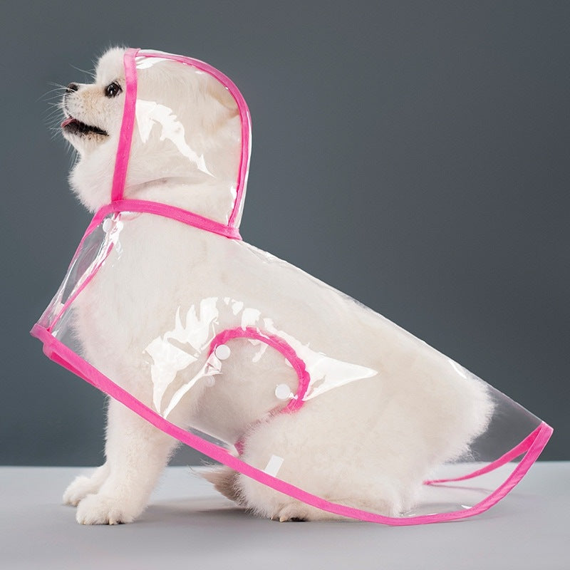 人気ペット用品犬マッキントッシュテディ中小犬新透明レインポンチョ