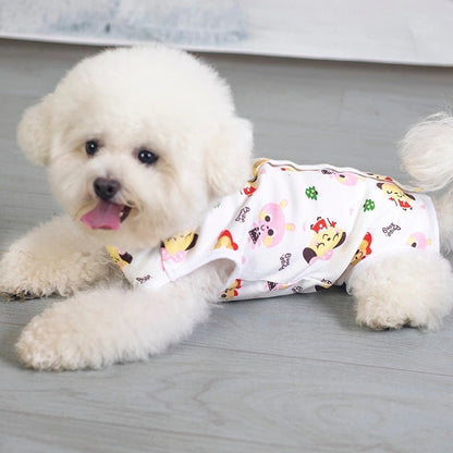 春夏新作 犬服 ペット服 犬 洋服 ペット 犬用品 小中型犬 犬服 夏秋 エアコン おなかプロテクター 全部入り 服 ベスト パジャマ