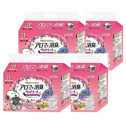 ライオン アロマで消臭ペットシート ワイド 31枚入*4個 ケース販売 LIONPET