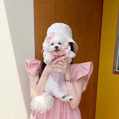 [犬 服]犬 洋服 ins人気商品 ペット夏犬スリングレースドレス子犬猫服薄いスタイル