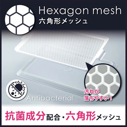 ボンビアルコン ペットレークリアメッシュ M 約6449cm ワイドサイズのシーツ対応 薄型 低床式 トイレ 犬用トイレ 半透明 クリア 小型犬用 室内犬 ボンビ