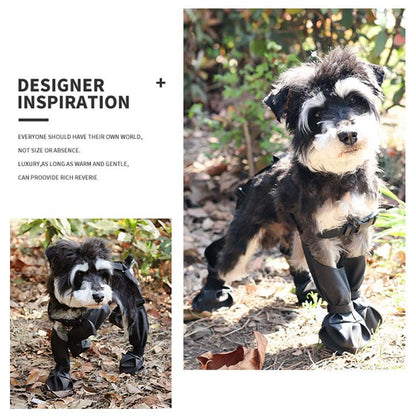 タイムセールスペンダー付き犬用パンツ 調節 脱げない 汚れ防止 滑り止め レギンス レインパンツ サスペンダー付き 犬服 防水 屋外四本足パンツ 肉球保護 梅雨 犬用ブーツ 犬用レッグカバー 調節可能