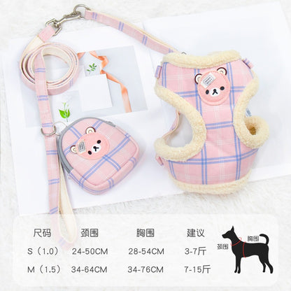 ハーネス 小型犬 ハーネスリードセット 中型犬 おしゃれ シンプル ペット用品 簡単装着 2点セット お出かけ 軽量 リーシュ 猫用 犬 胴輪 犬用ハーネス 犬用 134 リード ペットハーネス ネコ