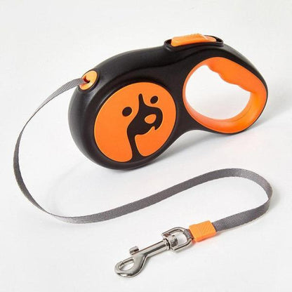 犬用リード リード ワンタッチ ロープ 巻き取り 5m フック ロック機能付 夜間 安心 安全 中型犬 軽い 丈夫 散歩 小型犬 長い 伸縮 軽量