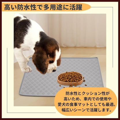 トイレトレー トイレマット シリコン 犬 ペットシーツ お手入れ簡単(ブラック, 40x60cm)