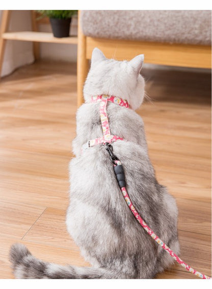 おしゃれペット犬用Y型猫用工型工ハーネスリードセット犬猫用一体型散歩ハーネスリードねこ用ネコ用