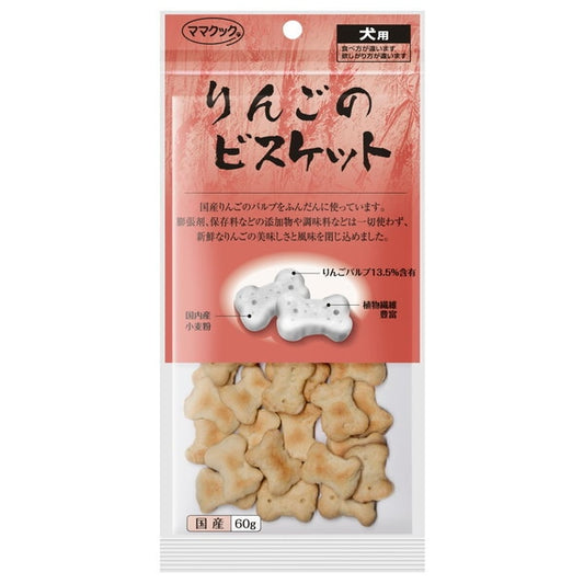 <a href="https://www.qoo10.jp/gmkt.inc/Search/brand.aspx?brandno=105405" target="_blank" class="title_brand" id="btn_brand" title="ママクック">ママクック</a>リンゴのビスケット60g