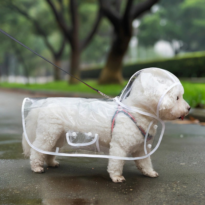 人気犬用マッキントッシュ 透明防水レインウェア 小・中型犬 ペット用マッキントッシュ
