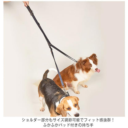 犬 ショルダーリード リード 大型犬 迷子防止 脱走防止 肩掛け リード ハンズフリー ハーネス ダブル 外れ ない 防止 中型犬 ハンズフリー 大型犬 2頭引き ダブルリード 犬用シートベルト 車載