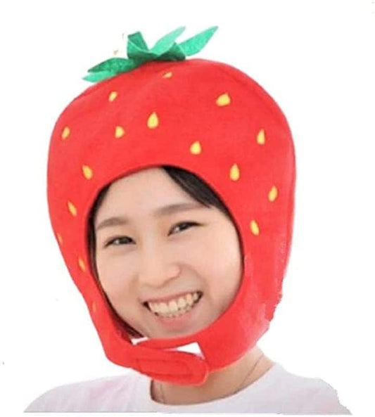 沸騰新柄追加 かぶりもの 野菜 ぬいぐるみ 着ぐるみ おもしろ コスプレ 帽子 仮装(いちごquma