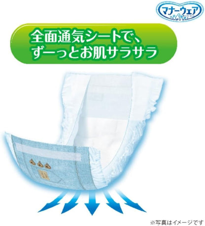 <a href="https://www.qoo10.jp/gmkt.inc/Search/brand.aspx?brandno=124379" target="_blank" class="title_brand" id="btn_brand" title="マナーウェア">マナーウェア</a>ユニ・チャーム 【セット販売】マナーウェア 長時間オムツ 男の子おしっこ用 中型犬用 Lサイズ デニム＆ストライプ 36枚×2コ
