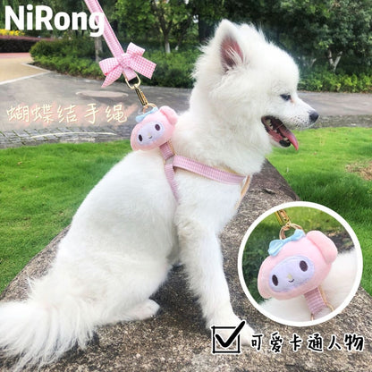 <a href="https://www.qoo10.jp/gmkt.inc/Search/brand.aspx?brandno=558" target="_blank" class="title_brand" id="btn_brand" title="サンリオ">サンリオ</a>サンリオ【極速出荷】【無料限定】犬牽引ロープ猫ロープかわいいベスト胸ストラップ犬ロープ犬チェーン脱出防止中小型犬
