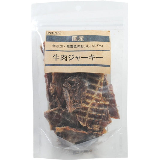 <a href="https://www.qoo10.jp/gmkt.inc/Search/brand.aspx?brandno=112304" target="_blank" class="title_brand" id="btn_brand" title="ペットプロ">ペットプロ</a>国産おやつ 牛肉ジャーキー 47g