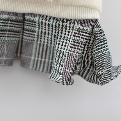 犬服ペット犬冬カレッジスタイルスーツ猫スカートテディビションプードル冬服新品！