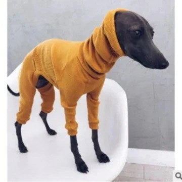 新品掲載！タートルネックドッグウェアペットウェア袖あり中型犬大型犬パジャマイタグレサルーキ犬服ックスリムフィット長袖tシャツカットソー部屋着あったか