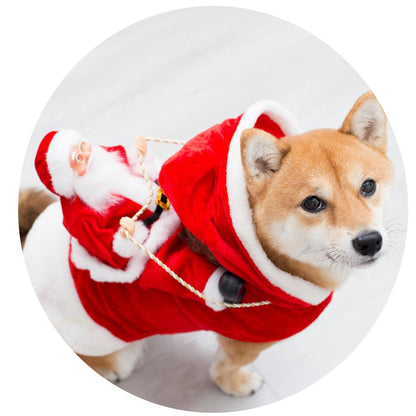 ペット犬クリスマス衣装サンタ乗馬スーツクリスマスペット服鹿乗馬スーツペットクリスマス用品
