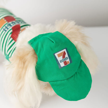 犬 洋服 春夏犬服ボーダーベスト帽子リードスリング小型犬猫ペット服