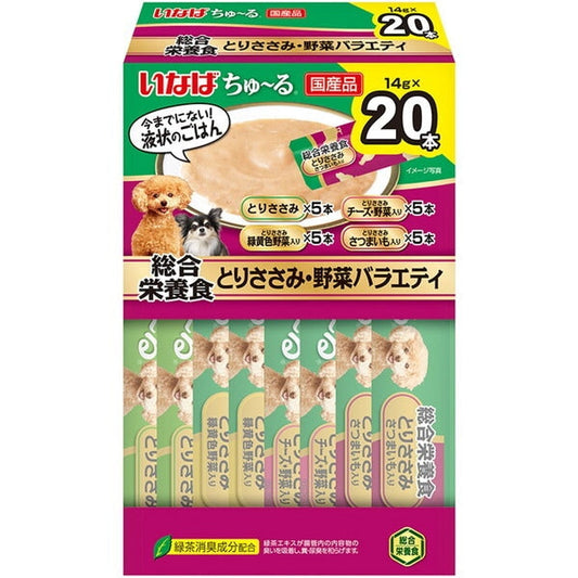 いなばペットフード">いなばペットフード</a>ちゅ～る 総合栄養食 20本入り(BOX)とりささみ・野菜バラエティ