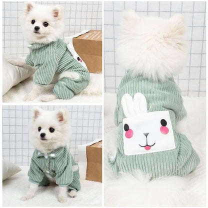 人気秋冬新しいペットウェア かわいい厚手ペット服 暖かい 快適犬洋服