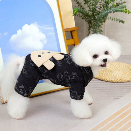 本日の限定商品犬の服 ペット服 小型犬 猫 新作 秋冬 暖かい 快適 カウボーイ 4本足 コットンコート
