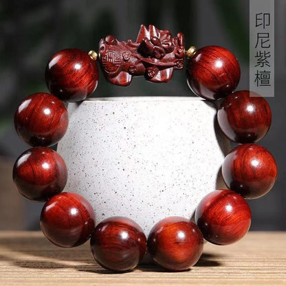 精品小叶紫檀文玩手串高密金星血檀108木质佛珠单圈工艺品批发