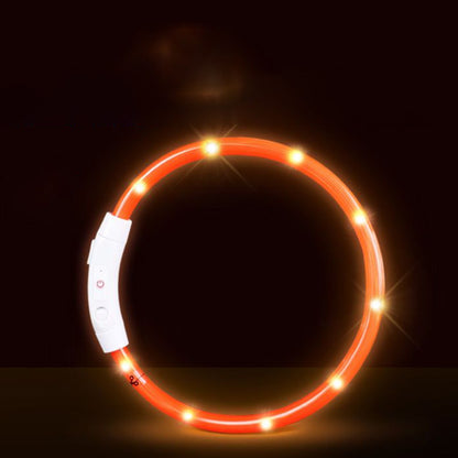 光る首輪 犬用 点灯 led USB充電式 LED光る首輪 LEDライト首輪 散歩 防水 軽量 猫 ワンちゃんの安全対策 サイズ調整可 発光首輪 事故防止 ペット用 小型犬 中型犬 母の日 S M L