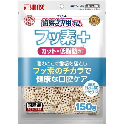 <a href="https://www.qoo10.jp/gmkt.inc/Search/brand.aspx?brandno=26472" target="_blank" class="title_brand" id="btn_brand" title="マルカン">マルカン</a>ゴン太の歯磨き専用ガム フッ素プラス カット アパタイトカルシウム入り 低脂肪 150g