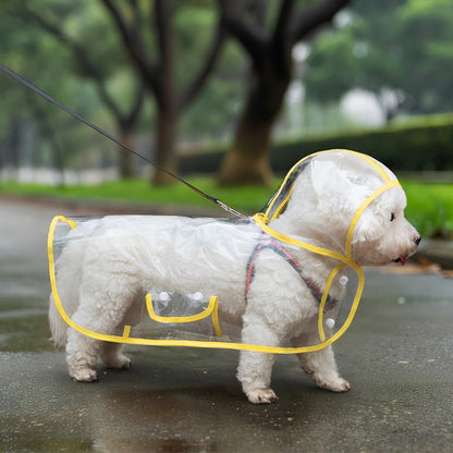 人気犬用マッキントッシュ 透明防水レインウェア 小・中型犬 ペット用マッキントッシュ