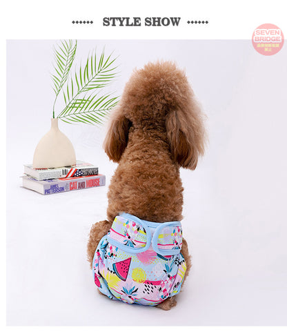 オムツカバー 介護 犬 マーキング防止 マナーパンツ トイレ サニタリーパンツ フルーツ カラフル マナーバンド 吸収 しつけ ドッグウェア