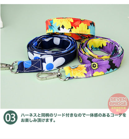 ドレス ドッグ リボン リード キャット ワンピース ウェアハーネス 服 胴輪 犬 ハーネス 付 ペット フラワー