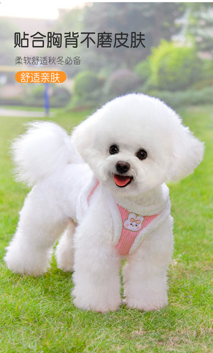 ペット用品 犬用ハーネス シンプル お出かけ リード 小型犬 おしゃれ 犬用 ハーネス 猫用 簡単装着 軽量 中型犬 ハーネスリードセット ペットハーネス ネコ用ハーネス お散歩 犬 2点セット 96