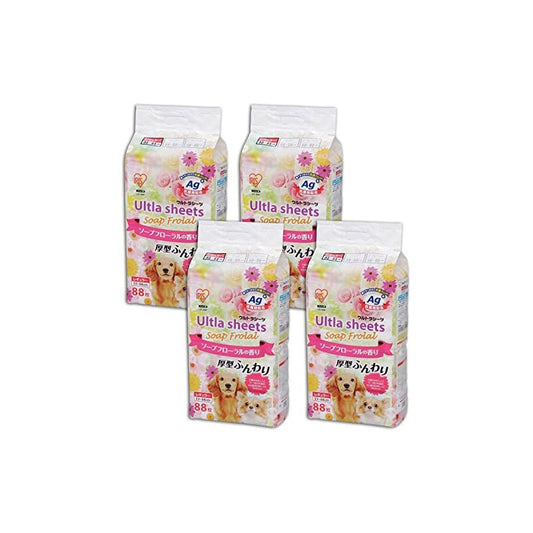 【即納】アイリスオーヤマ(IRIS OHYAMA) ペットシーツ 厚型 香り付き 抗菌 銀イオン Ag+配合 小型犬 レギュラー 88枚4袋(352枚入)