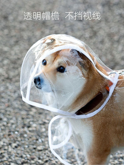 人気ペットマッキントッシュ透明犬マッキントッシュ防水防風ペット服大型犬