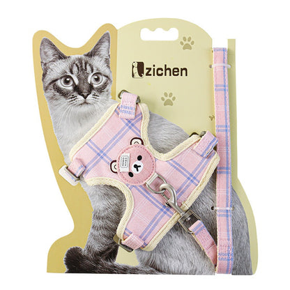 猫用 68 ペットハーネス 犬用ハーネス ネコ用ハーネス お散歩 犬 ハーネスリードセット シンプル ペット用品 ハーネス 小型犬 胴輪 お出かけ おしゃれ 中型犬 簡単装着 2点セット リーシュ 犬