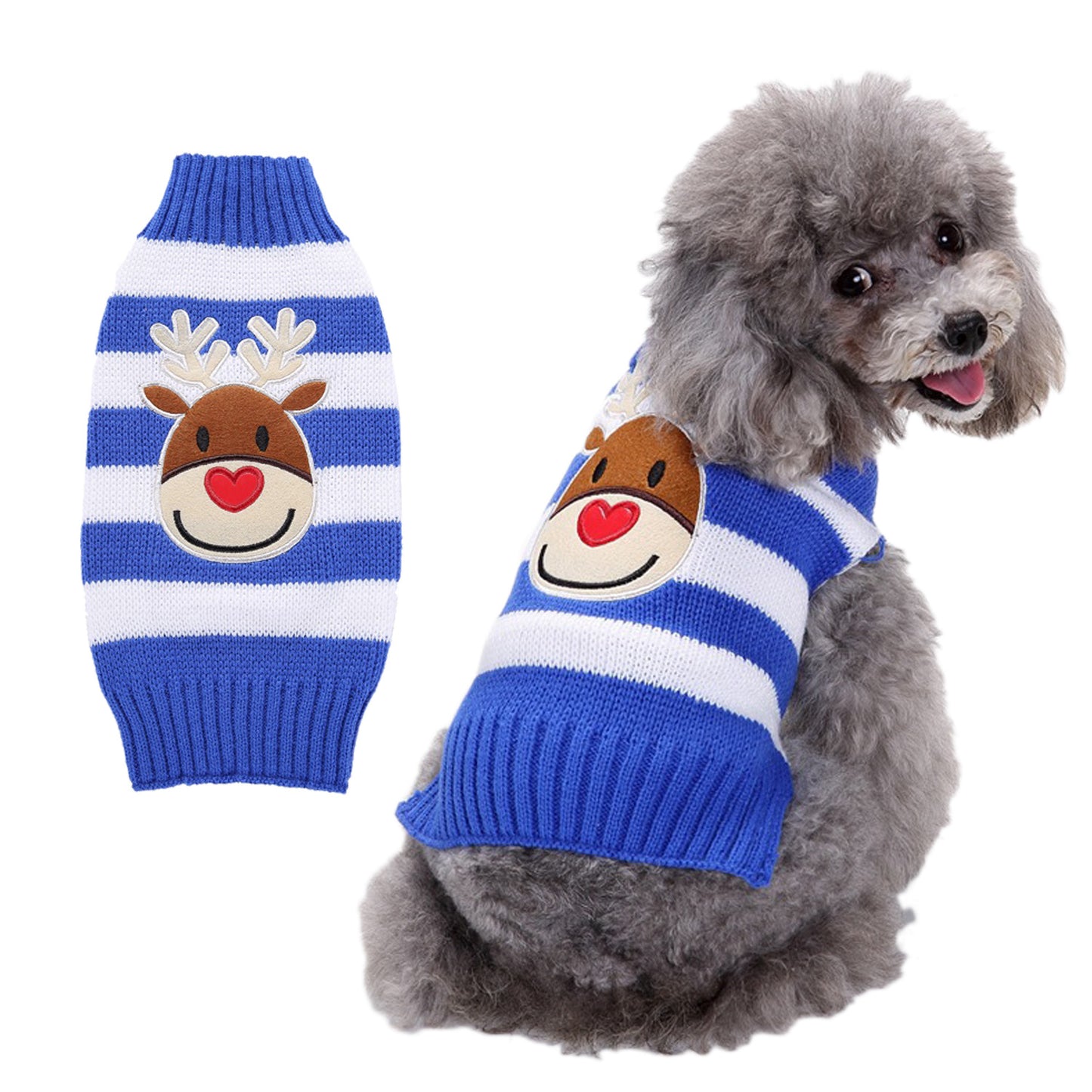 人气新作ペット服 中小型犬VIPテディニューファーザークリスマスペットニットジャンパー犬の服 ペット服