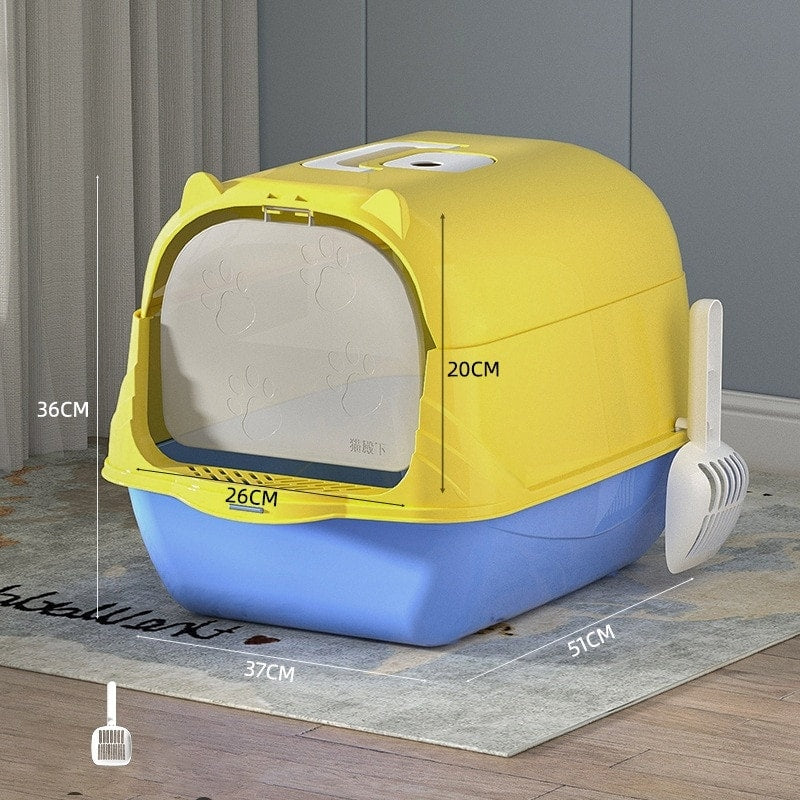 大型 猫トイレ 犬トイレ スコップ付 シンプル 犬猫用品 砂の飛び散り防止 防臭 ニオイの広がり防止
