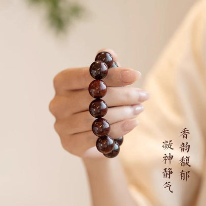 精品小叶紫檀文玩手串高密金星血檀108木质佛珠单圈工艺品批发