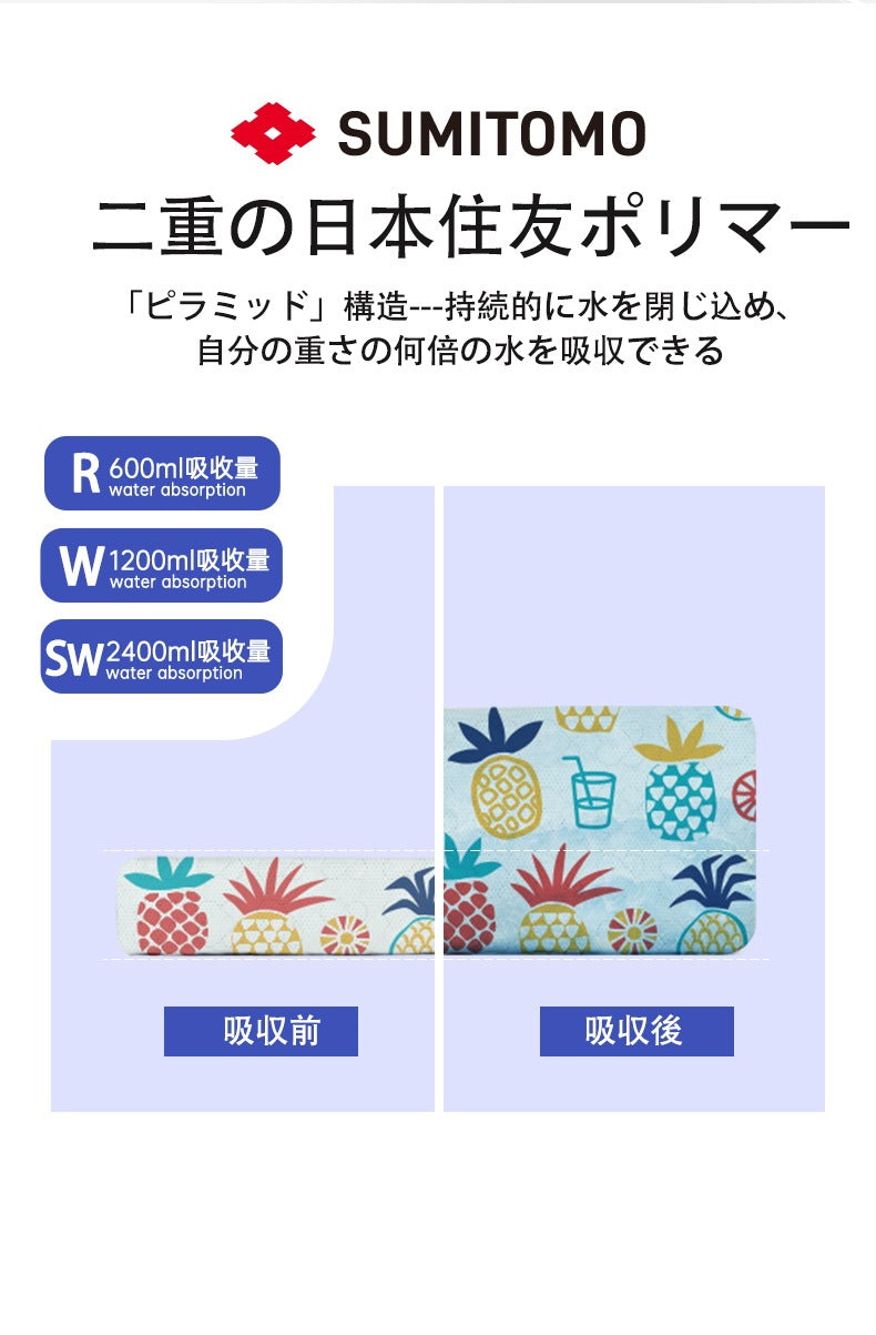 <a href="https://www.qoo10.jp/gmkt.inc/Search/brand.aspx?brandno=109151" target="_blank" class="title_brand" id="btn_brand" title="Honeycare">Honeycare</a>ペットシーツ パイナップル柄入り ペットシート厚型 サイズ選択可 レギュラー ワイド スーパーワイド かわいいな柄付き