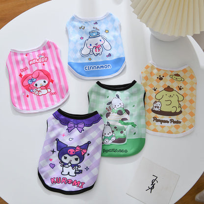超人気 ペット かわいい チョッキ 洋風超萌猫犬 夏の涼しげ服 サンリオシリーズ キティ 通気服