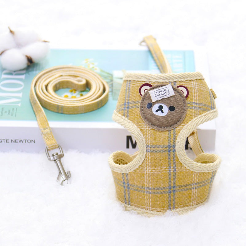 小型犬 軽量 リーシュ ペット用品 ハーネスリードセット 犬用ハーネス シンプル 犬用 ペットハーネス 97 胴輪 リード おしゃれ 犬 簡単装着 猫用 ネコ用ハーネス 2点セット お出かけ ハーネス