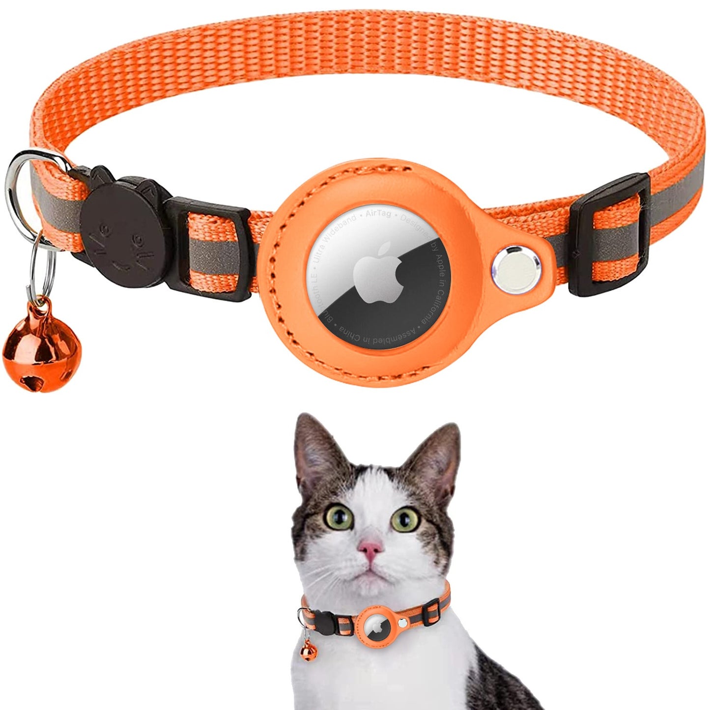 猫 首輪 エアタグケース gps 追跡 反射 犬 ペット用品 散歩 脱走防止 迷子 発見機 通院 災害 避難 安全対策
