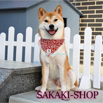 好評 一部即納！犬 首輪 唐草模様 犬の首輪 からくさ バックル首輪 柴犬 犬 可愛い おしゃれ 散歩 リード スカーフ バンダナ 小型犬 中型犬 大型犬