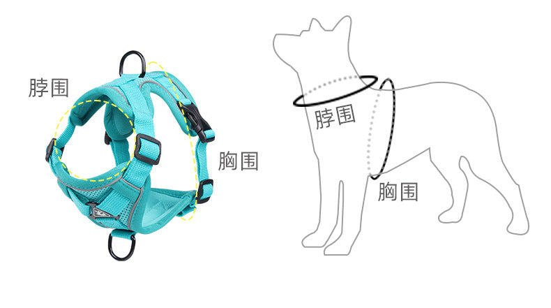 新しい犬のリーシュベストペット猫胸ストラップ 反射通気性猫の散歩の鎖子犬の鎖