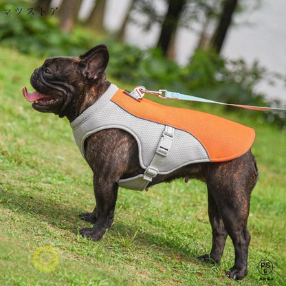 犬用クールベスト 冷感 冷却ベスト ハーネス一体型 ひんやりベスト 人気商品超目玉 犬用夏服 冷却コート 通気性 熱中症対策 日焼き防ぐ お出かけ お散歩